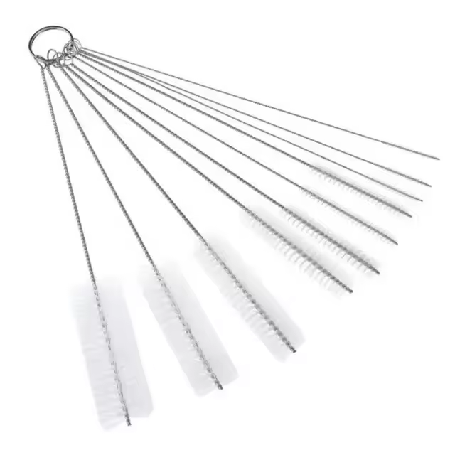 Juego de cepillos de nailon para limpieza del hogar, Kit de cerdas para limpiar botellas, tubos y pajitas, 10 piezas - 1