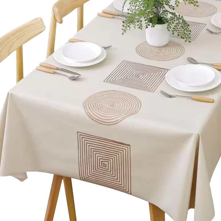 Mantel lavable de plástico impermeable, rectangular, protector de mesa para cocina, picnic y interior (138 x 200 cm, - 1