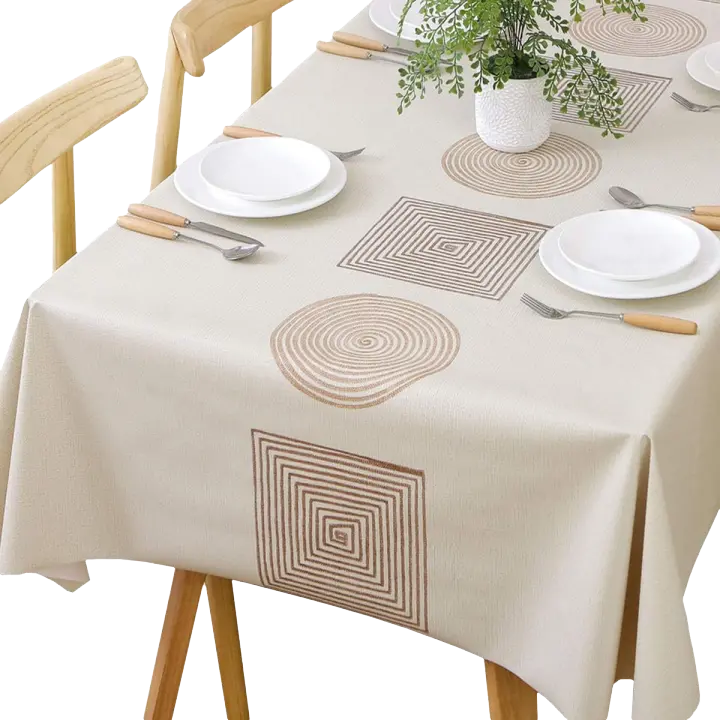 Mantel lavable de plástico impermeable, rectangular, protector de mesa para cocina, picnic y interior (138 x 200 cm, - 1