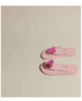 Chanclas de amor para mujer, zapatos tipo Tanga a la moda que combinan con todo, prendas de vestir famosas en Internet para posición de plantilla de playa junto al mar, verano 2024 - details 1