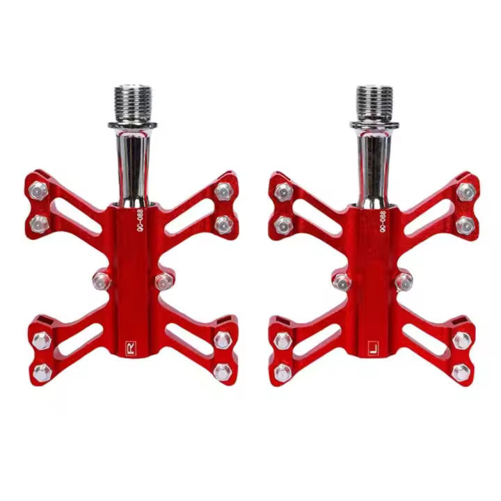 Pedales de Bicicleta Antideslizantes de Aluminio CNC Apertura de 14mm, Pareja de 240 Gramos, Diseño de Tornillo Individual - 1