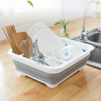 Estante de secado de platos plegable, estantes de almacenamiento, escurridor de platos portátil, campistas de cocina, remolque de viaje, ahorro de espacio - details 1