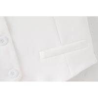 BUNO-moda para mujer, diseño de flores con un solo pecho, chaleco blanco con cuello Halter, chaqueta de oficina para mujer, chaleco corto sin mangas - details 6