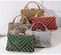 Bolso de noche,vintage,banquete,bolso de mano,clase alta,diamantes incrustados,bolso de señora. Pequeño bolso cuadrado, partido diario - details 1