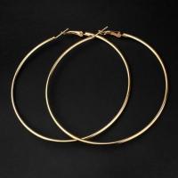 40-80mm Exaggerated Big Smooth Circle Hoop Earrings  for Women Aros Simple Round Loop Ear Wedding Jewelry Brincos Cool Gift - details 3