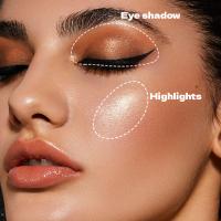 Barritas de sombra de ojos con brillo mate, sacapuntas incorporado, resistente al agua, masilla de piedra de bronce perla, plumas de sombra de ojos de amatista ahumada ﻿ - details 7