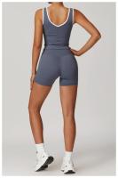 Conjunto de Yoga de 2 Piezas Trajes de Entrenamiento de Poliéster para Fitness - details 5