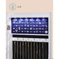 Espejo Joyero Colgante sin Marco Joyas de 6 LEDs Montado en la Pared o en la Puerta Gran Capacidad - details 6