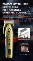 Kemei-cortadora de pelo eléctrica para hombre, máquina profesional de alta velocidad para cortar Cabello, Barbero, cuerpo de Metal, potente, con pantalla LCD - details 7