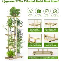 Estante de Almacenamiento para Plantas Metal Negro, Herramientas de Jardín y Guantes, 141 cm, Para Interior y Exterior, Escaleras para Plantas, para Balcón - details 8