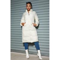 Chaqueta larga de algodón para mujer, camiseta cálida de Color sólido a la moda, invierno, 2024 - details 4