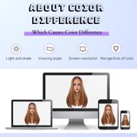 Entre las mujeres naturales de Europa y América hay pelucas de seda de alta temperatura y alta tinte, pelucas largas y rectas ligeramente rizadas y cubiertas para el cabello. - details 7