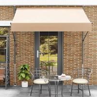 Toldo balcón toldo retráctil abrazadera toldo jardín protección solar retráctil sin perforación resistente a los rayos UV 200/250/300x120cm - details 4