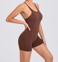 Mono de yoga Peach para levantamiento de glúteos y espalda hermosa para correr al aire libre para mujer, ejercicio ajustado, mono de fitness de secado rápido - details 20