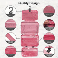 Bolsa de Viaje Plegable Negra Multicompartimentada, Impermeable, Duradera - details 7