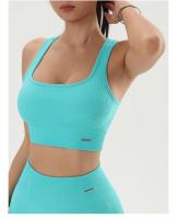 Sujetador de Yoga de Color sólido para mujer, Tops deportivos, medias de Fitness, ropa de entrenamiento de secado rápido absorbente de sudor, NAQIYAYABEI - details 10