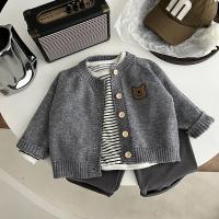 Cárdigan de punto para bebé recién nacido, Top de manga larga informal, suéter para niños y niñas, ropa de otoño e invierno - details 1