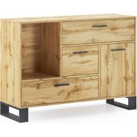 Mueble de Comedor Elegante Estilo Wind Madera Resistente Blanco/Cemento Longitud de 86x120x40cm - details 5