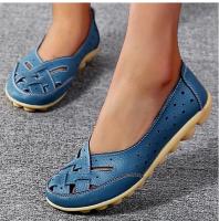Zapatos de mujer para verano, zapatos planos de cuero suave, mocasines planos sin cordones, zapatos casuales para mujer, respirador - details 0