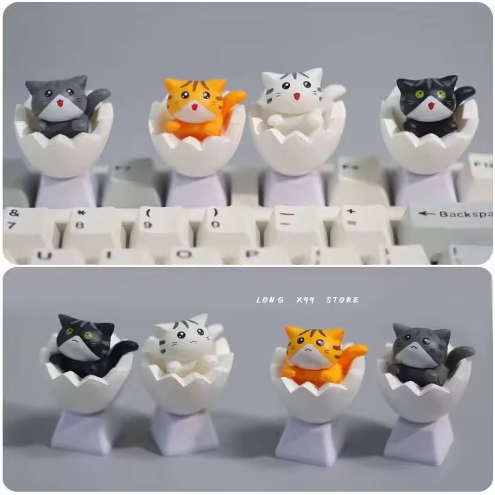 Personalizado 1 pieza Personaliza tu teclado con lindas teclas de gato - PBT Cherry MX Anime Kawaii Accesorios - 1