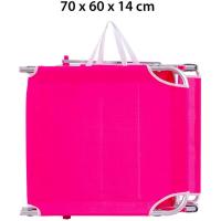 Silla de Playa Tumbona con Parasol Rebanable de 3 Posiciones Convertible en Cama Verde Aguamarina de Aluminio y Textileno Tamaño 190x58x25 cm - details 15