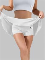 Falda pantalón deportiva para mujer con bolsillo para teléfono, falda pantalón deportiva con dobladillo plisado, tejido elástico de secado rápido para tenis, golf, yoga, baile, ropa deportiva informal - details 9