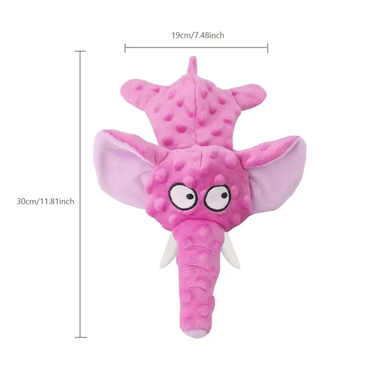 Muñeco de Peluche Divertido para Mascotas con Patas de Elefante de Polar Fleece Adecuado para Perros y Gatos Juguetes de Masticación y Sonido Popular - 1