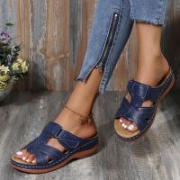 Sandalias de Cuña Premium Ortopédicas para Mujeres 2024 Punta Abierta Vintage Antideslizante Cuero Casual Plataforma Retro Zapatos 35-43 - details 13