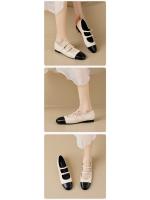 Zapatos Mary Jane plateados, estilo francés, planos de una sola tira, talla grande, para mujer, 2025 - details 2