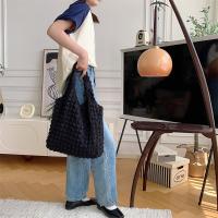 Bolso de hombro plisado para mujer, bolsa Vintage de gran capacidad, Color caramelo, Burbuja, nube, compras, Verano - details 16