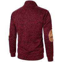 Top de suéter de punto casual de manga larga con cuello levantado para hombre de otoño e invierno - details 12