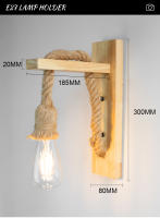Linterna de Pared de Cuerda de Cáñamo Retor Luz de Dormitorio Moderna para Hogar - details 1