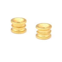 Gran Espaciador de Cilindro de Latón Dorado de 18K Accesorios para Hacer Pulseras - details 10