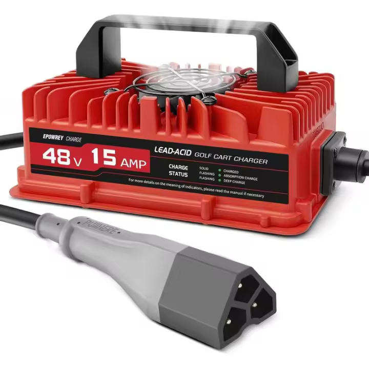 Cargador de Golf Car EPOWREY 15 AMP Voltaje de 48 Pulgadas para EZGO RXV y TXT - 1