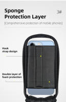 WEST BIKING-bolsa impermeable para bicicleta, bolsa para tubo frontal, soporte para teléfono móvil con pantalla táctil, accesorios para ciclismo de montaña y carretera - details 4
