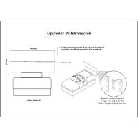 tapizado para Cama de 135 (145 x 55 cms) Blanco - details 2