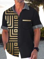 Nueva camisa hawaiana de manga corta con estampado de playa turística, adecuada para caminar por la calle, ocio, primavera y verano. - details 15