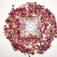 1 bolsa de pétalos de rosa secos, confeti, decoración para fiesta de boda, pétalos reales biodegradables, suministros hechos a mano - details 2