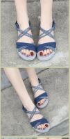 Nuevo 2025 sandalias deportivas de comercio exterior impresas Velcro casual zapatos de mujer de gran tamaño - details 8