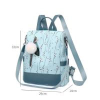 Mochila Con Estampado Floral Para Mujer, Bolsa De Viaje Informal, Con Bola De Pelo, De Gran Capacidad, Nueva - details 20