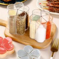 Tarro sazonador de camping con tapa, compartimento transparente para especias, salero y pimentero para barbacoas de cocina al aire libre - details 3