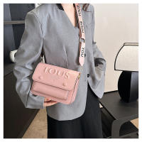 Bolso sencillo con estilo de oso español para mujer, bolso de hombro tipo bandolera versátil a la moda de seda color melocotón - details 31