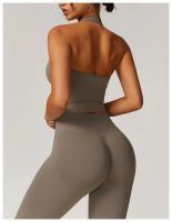 Sujetador deportivo con cuello colgante, ropa interior deportiva sin costuras, sujetador con espalda abierta, Top de Yoga para Fitness, soporte para mujer, Top corto de entrenamiento para gimnasio - details 3