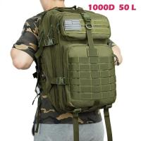 Mochila Deportiva Impermeable para Senderismo, Morral para Pesca, Caza, Acampada, Excursionismo, Bolsa Militar, Exteriores, Táctica, 50 L, Nailon de 1000D - details 13