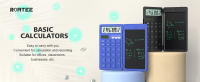 NEWYES Calculadora Básica Portátil con Bloc de Notas, Tableta de Escritura, Pantalla de 2 Líneas, Pantalla Grande de 12 Dígitos, Energía Solar Recargable para Estudiantes de Primaria y Secundaria, Oficina - details 0