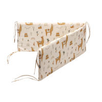 Ropa de cama de circunferencia de cama de bebé, barrera contra choques, barandilla de cuna, circunferencia de cama impresa anticolisión, Riel de cama de seguridad para niños, 130x30cm - details 3
