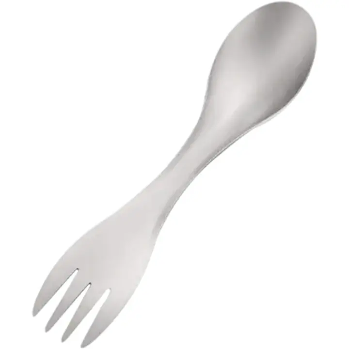 Spork-cubertería 2 en 1 para acampar al aire libre, cuchara, tenedor, cubiertos para mochileros, Picnics, Camping - 1