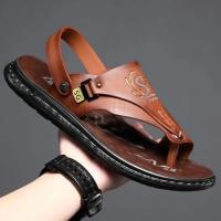 Sandalias de Verano para Hombres Uso Interior y Exterior Zapatillas de Playa Casuales Cuero Suave - details 19