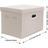 Lavable, Cajas Organizadoras, 44x30x29 cm, Juego de 5, Beige - details 1