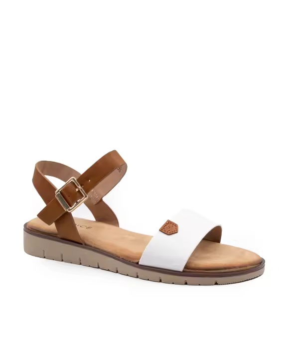 Sandalias planas de mujer con hebilla y plantilla acolchada - 1